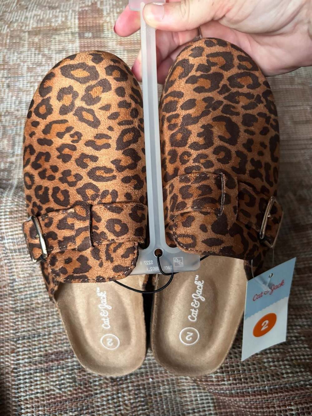 Cat & Jack Kids' Tate Clogs Brown Leopard Size 2
